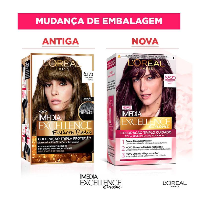 Coloração Imédia Excellence L'Oréal Paris - Fashion Paris - Tinta